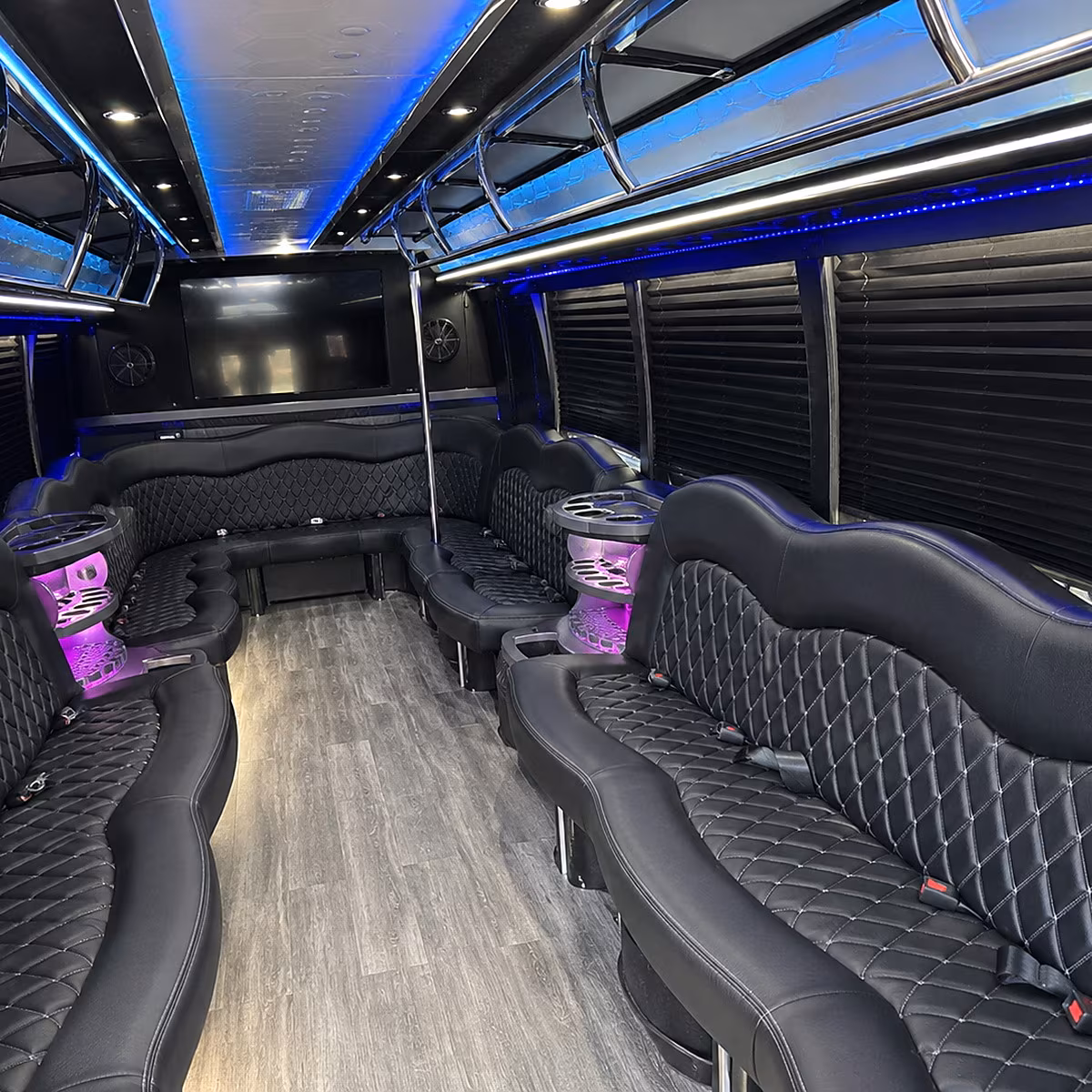 40 Passenger Party Bus Interior