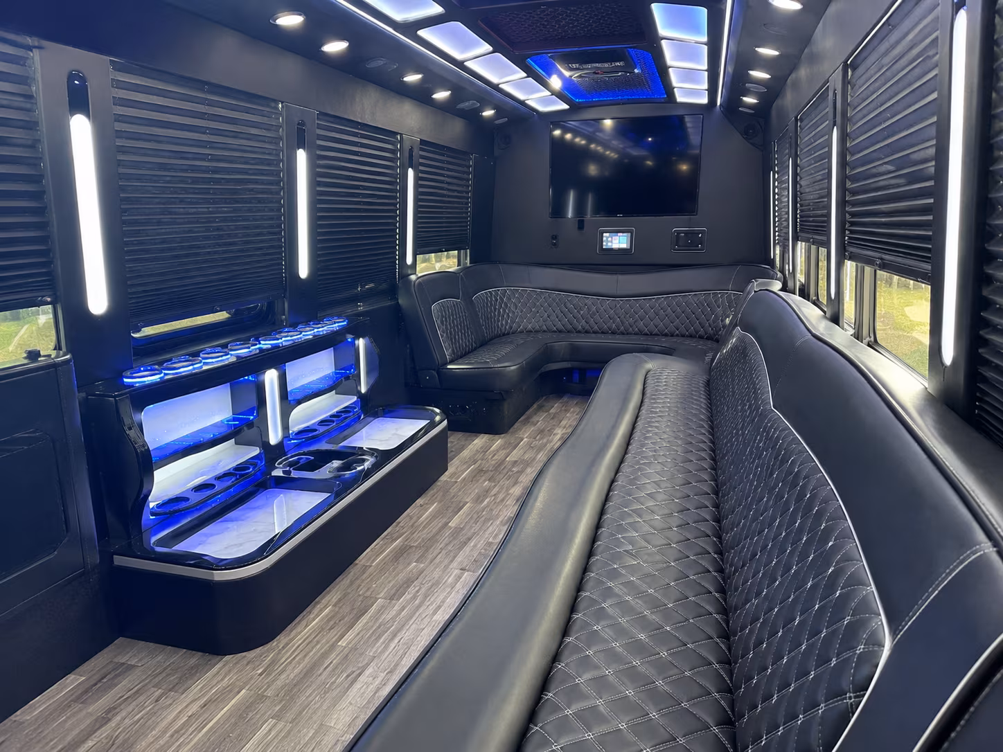 Oakland Private Event Transportation party bus exterior