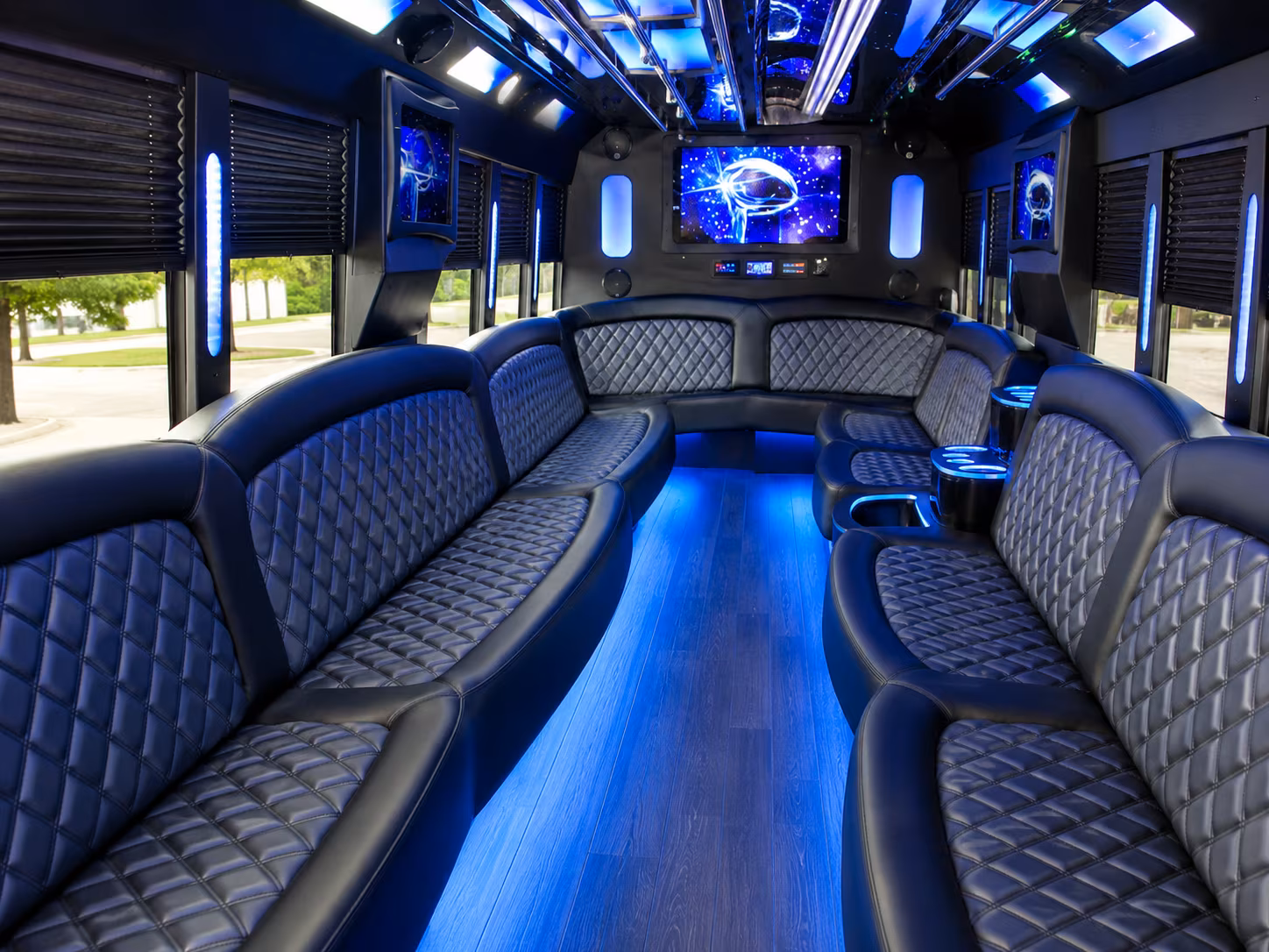 Oakland Private Event Transportation party bus exterior