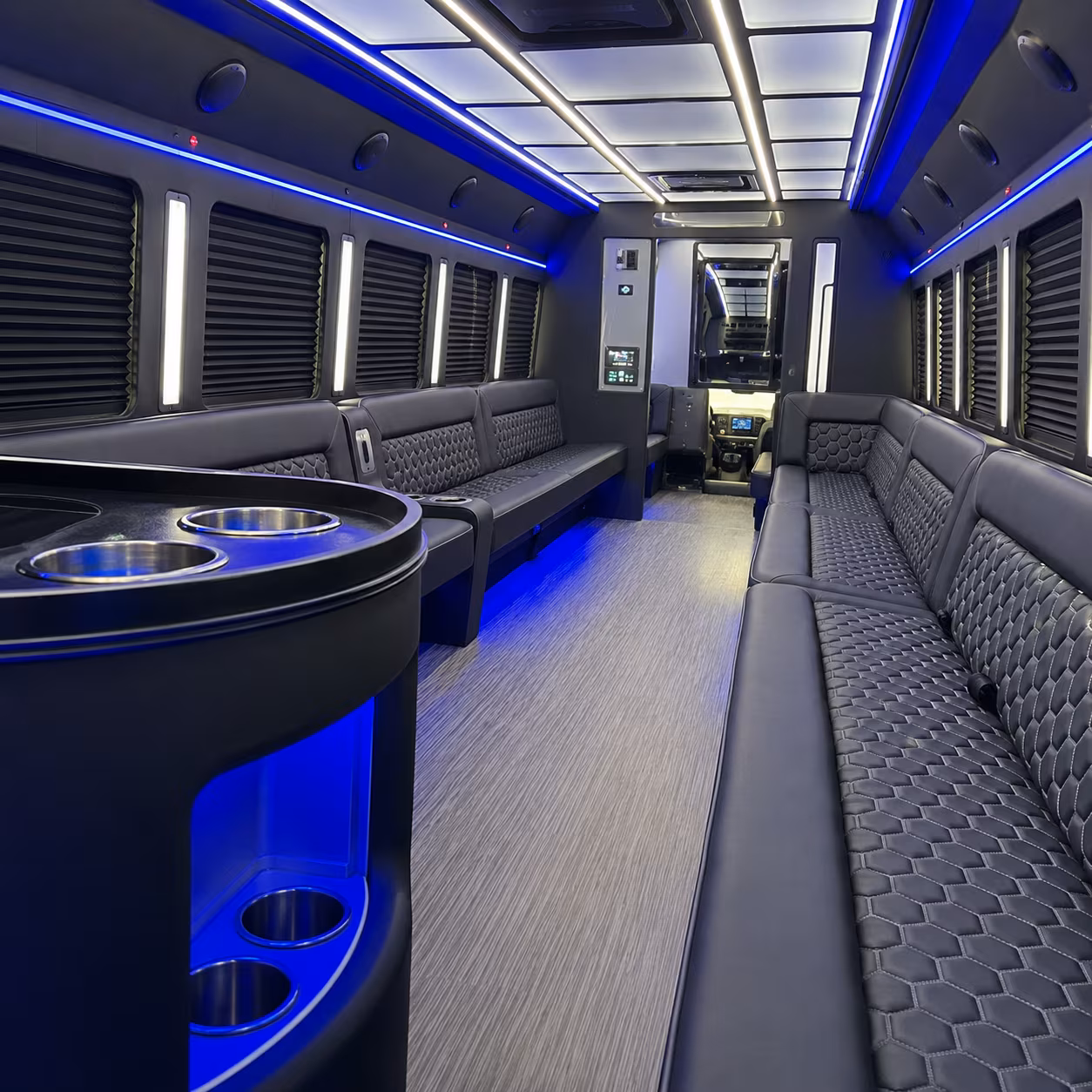 Oakland Prom & Homecoming Transportation party bus exterior