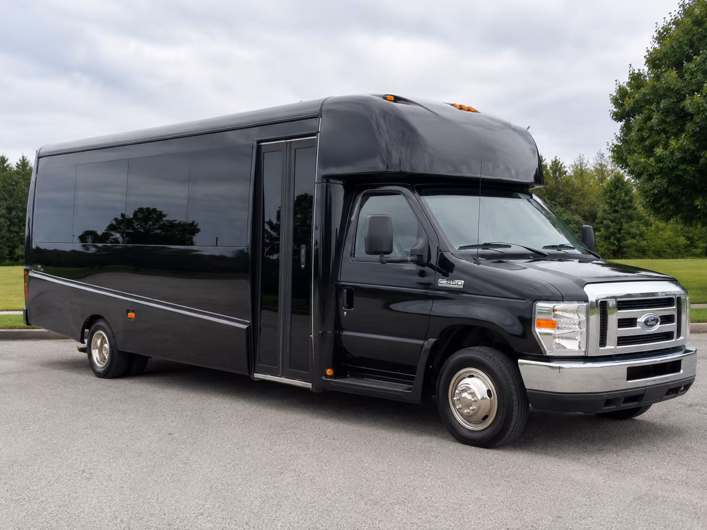 Oakland School Event Transportation party bus exterior