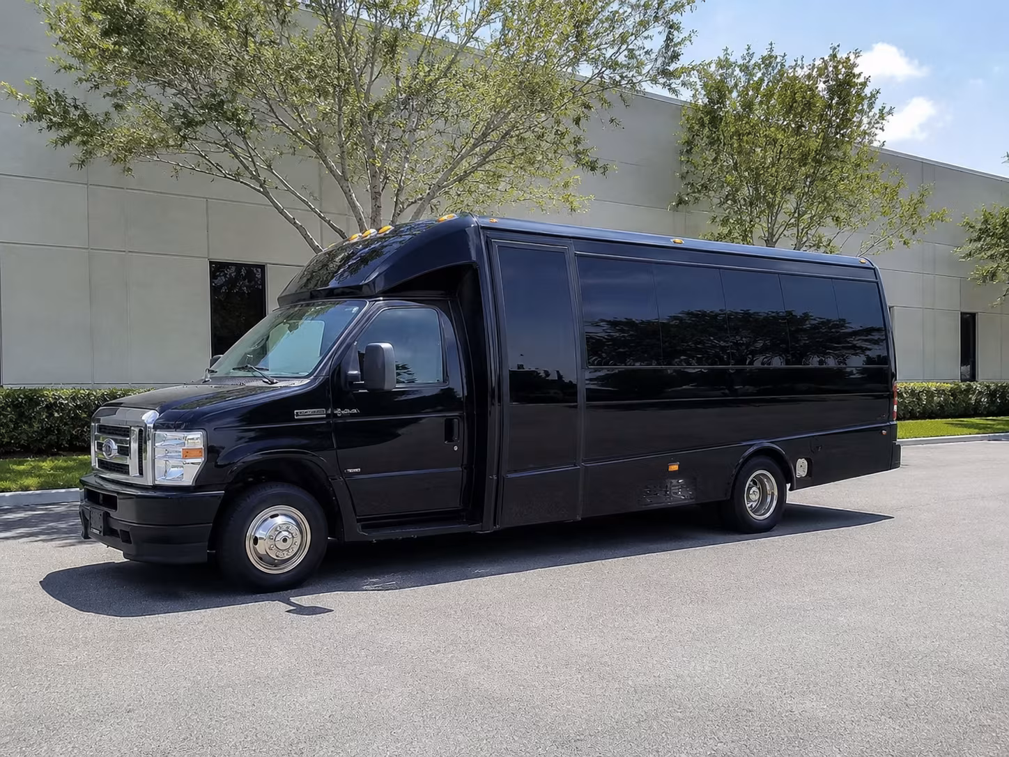 Oakland School Event Transportation party bus exterior