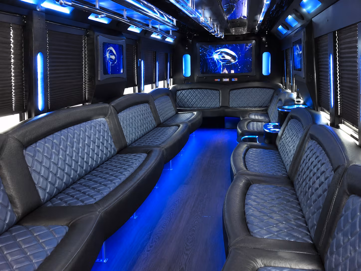 Oakland Sporting Event Transportation party bus interior