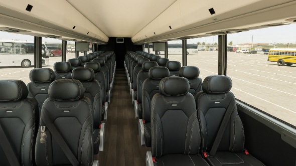 Interior of Charter Bus Company Oakland's 25 Passenger Mini Bus in Oakland