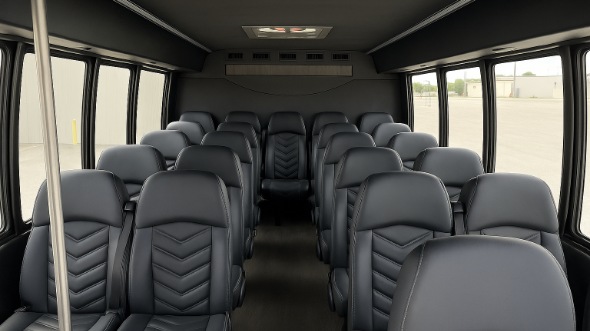 Interior of Charter Bus Company Oakland's 35 Passenger Mini Bus in Oakland