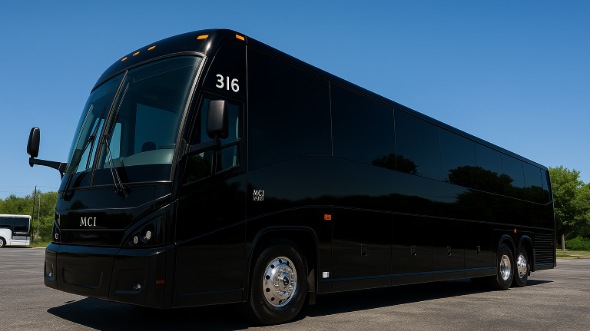 Exterior of Charter Bus Company San Mateo's 40 Passenger Party Bus in San Mateo