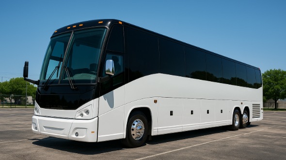 Exterior of Charter Bus Company Oakland's 47 Passenger Charter Bus in Oakland