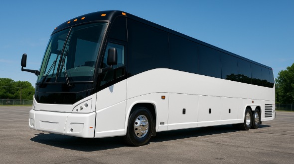 Exterior of Charter Bus Company Oakland's 48 Passenger Charter Bus in Oakland