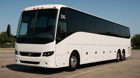 Exterior of Charter Bus Company Oakland's 55 Passenger Charter Bus in Oakland