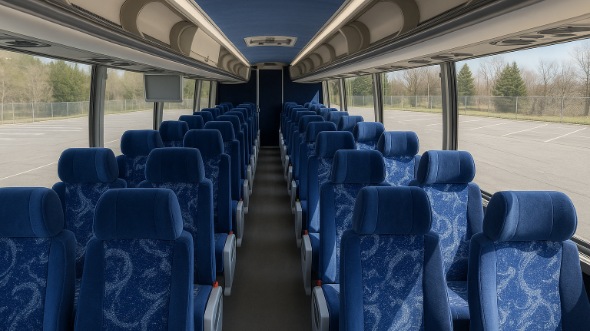 Interior of Charter Bus Company Oakland's 56 Passenger Charter Bus in Oakland